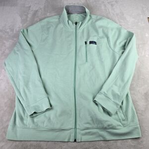 L.L. Bean Tradional Fit Full Zip Jacket 2XLT Lime Green